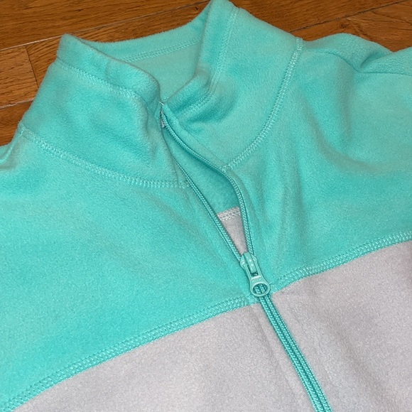Old Navy 1/4 zip long sleeve pullover mint green and light gray size large - Picture 2 of 5